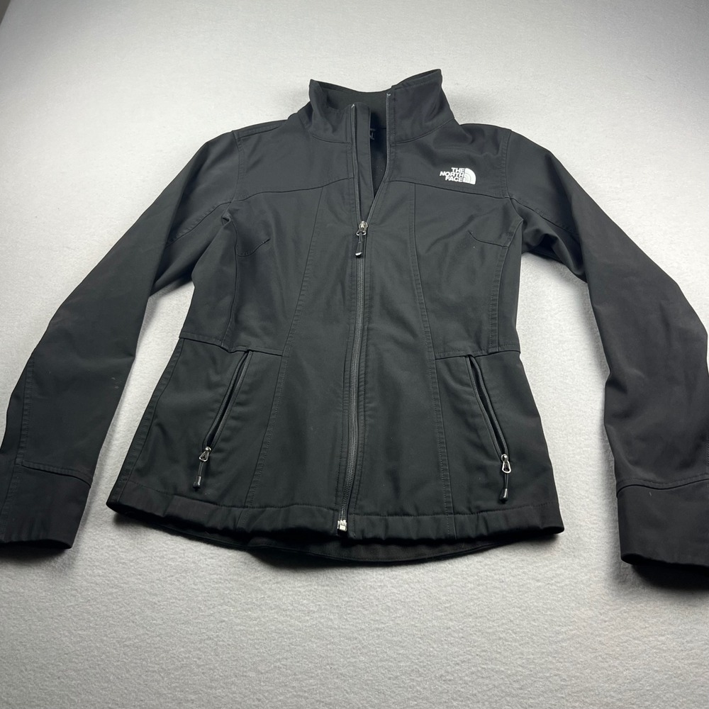 The North Face Apex Bionic Softshell Jacket Womens Small Black Full Zip Coat